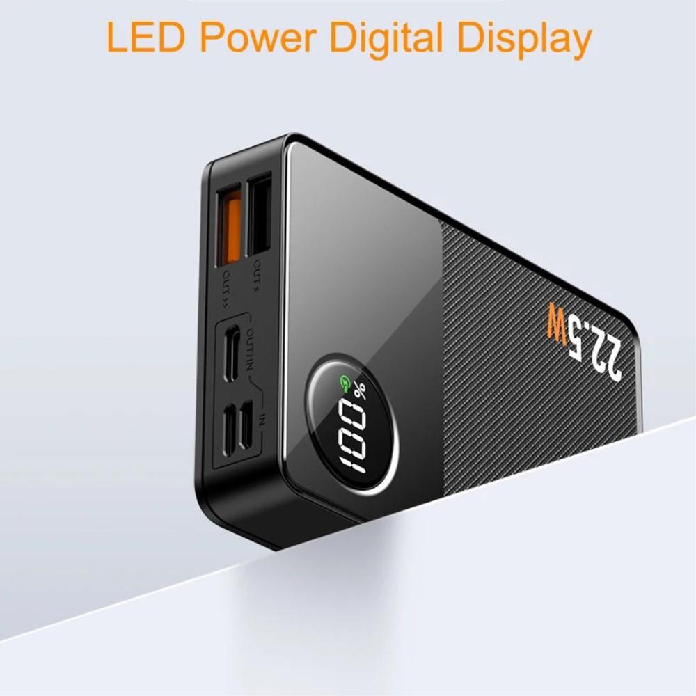 Billede af CYKE Q8 20000mAh Powerbank med Display - Sort
