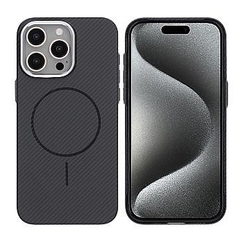 bild på iPhone 15 Pro Max Mobilskal Carbonmönstrad - Svart