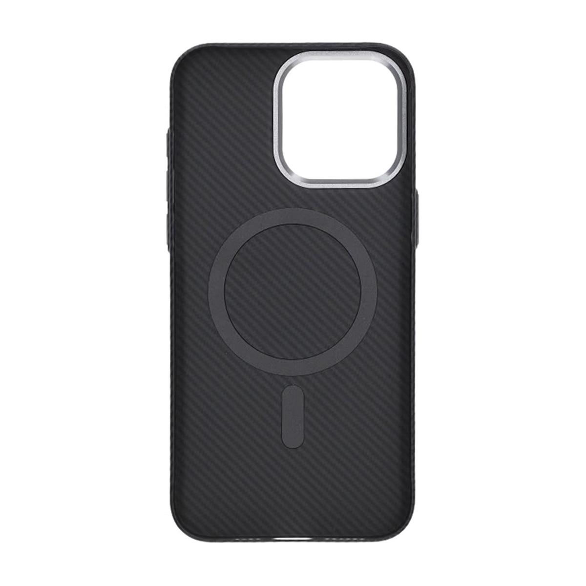 Billede af iPhone 15 Pro Max mobilcover med kulfibermønster - sort