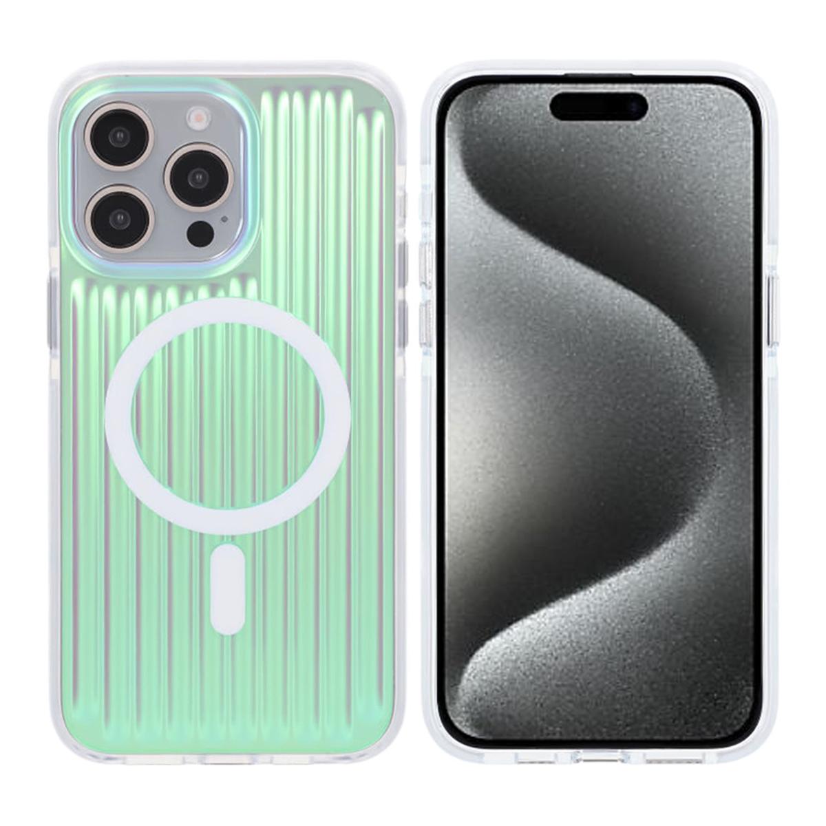 Billede af Model reflekterer farve Magnetisk Etui til iPhone 15 Pro Max Grøn