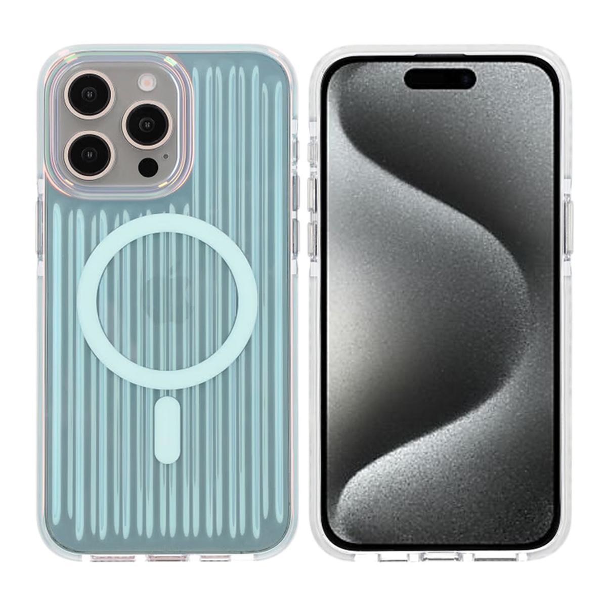 Billede af Model reflekterer farve Magnetisk Etui til iPhone 15 Pro Max Blå