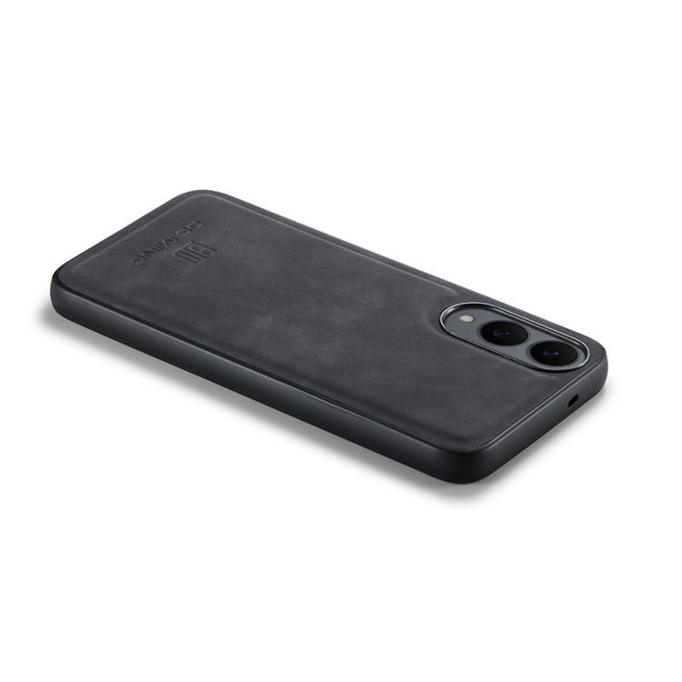 Bild von DG.MING Samsung Galaxy S25 Edge Hülle aus PU-Leder - Schwarz
