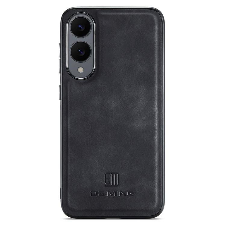 Bild von DG.MING Samsung Galaxy S25 Edge Hülle aus PU-Leder - Schwarz