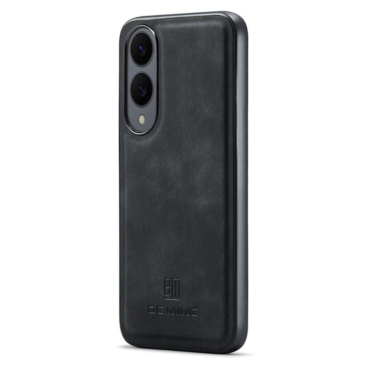 Bild von DG.MING Samsung Galaxy S25 Edge Hülle aus PU-Leder - Schwarz
