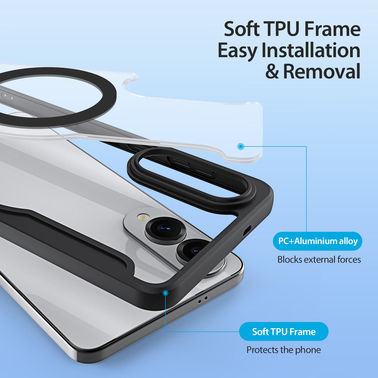 Bild von Samsung Galaxy S25 Edge Lederhülle MagSafe-kompatibles Flip Cover - Schwarz