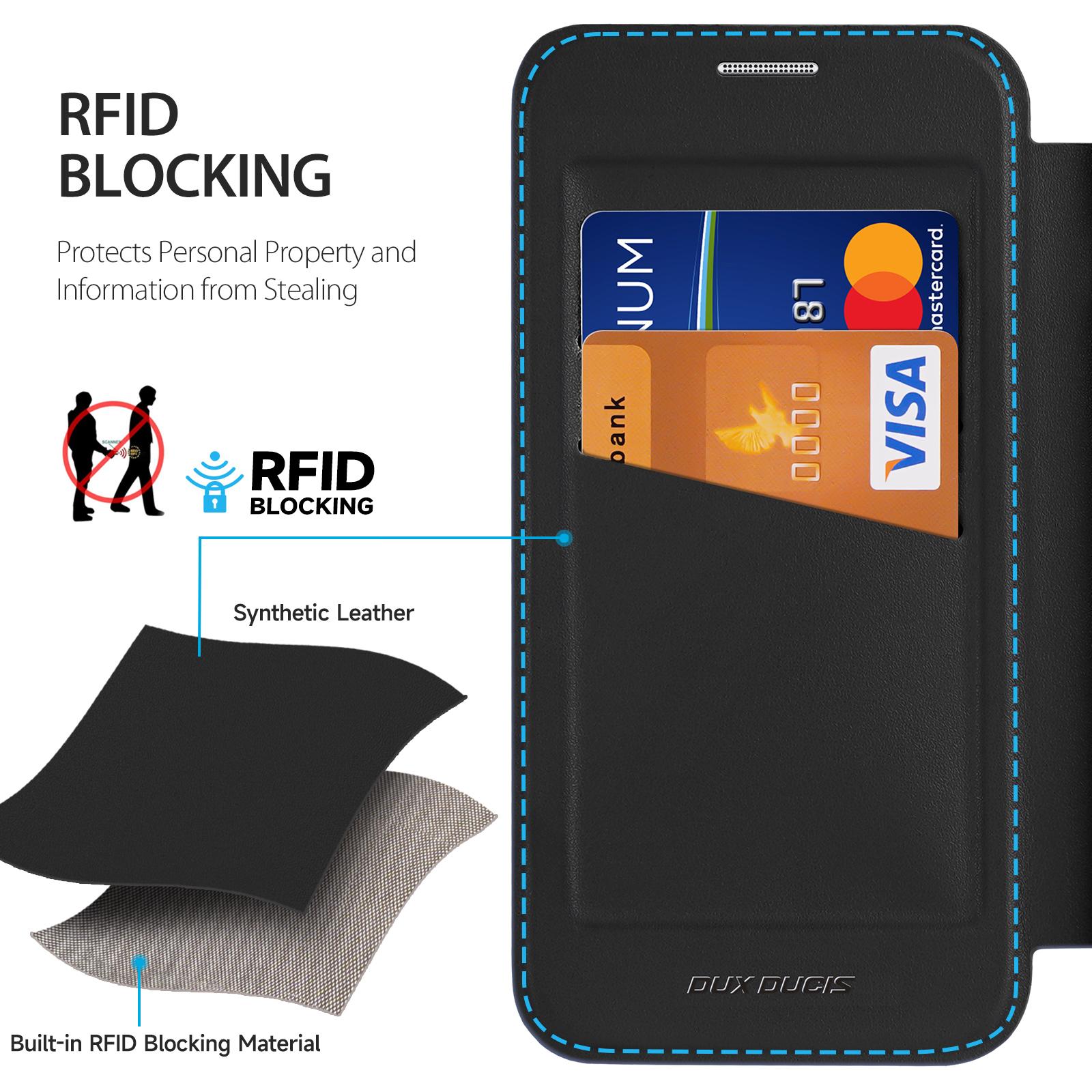 Bild von Samsung Galaxy S25 Edge Lederhülle MagSafe-kompatibles Flip Cover - Schwarz