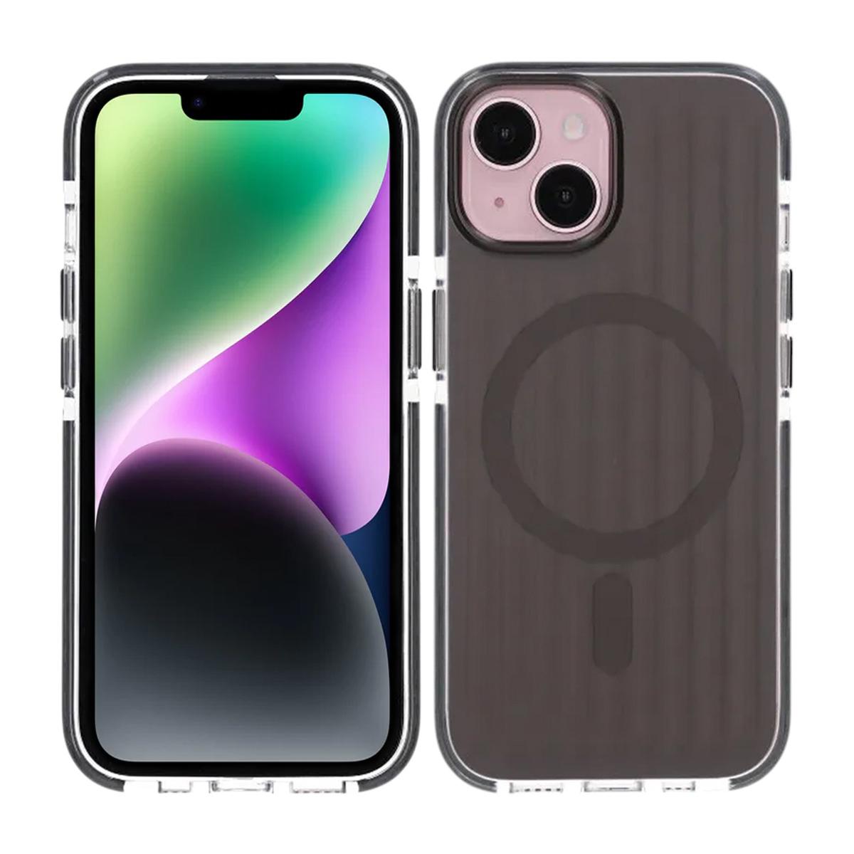 Bild von Gemusterte TPU-Hülle mit MagSafe für iPhone 13/14/15 - Schwarz