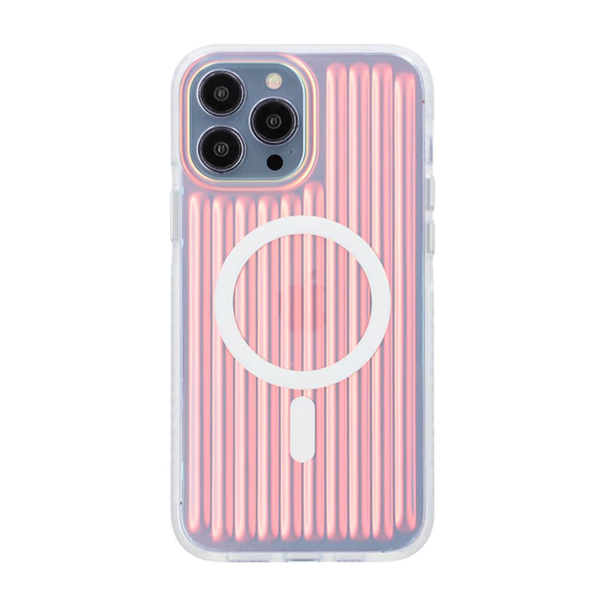 Bild von iPhone 13/12 Pro Max stoßfestes Handycase Magsafe mit reflektierender Farbe - Rot