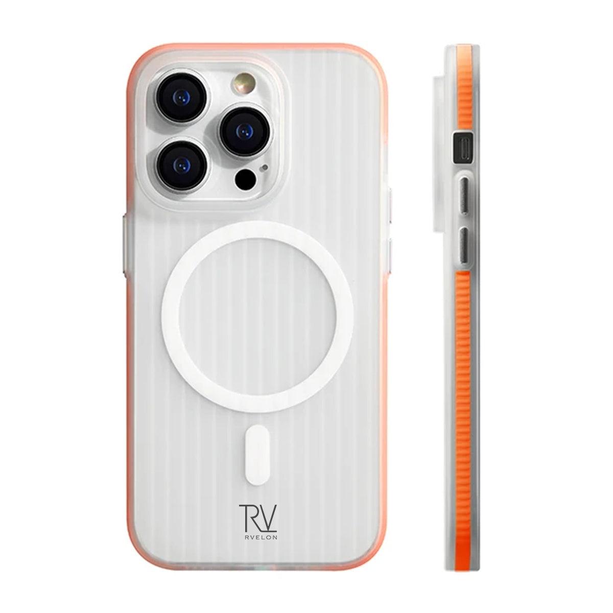 Bild von iPhone 12/12 Pro Handyhülle gewellt mit MagSafe von Rvelon - Orange