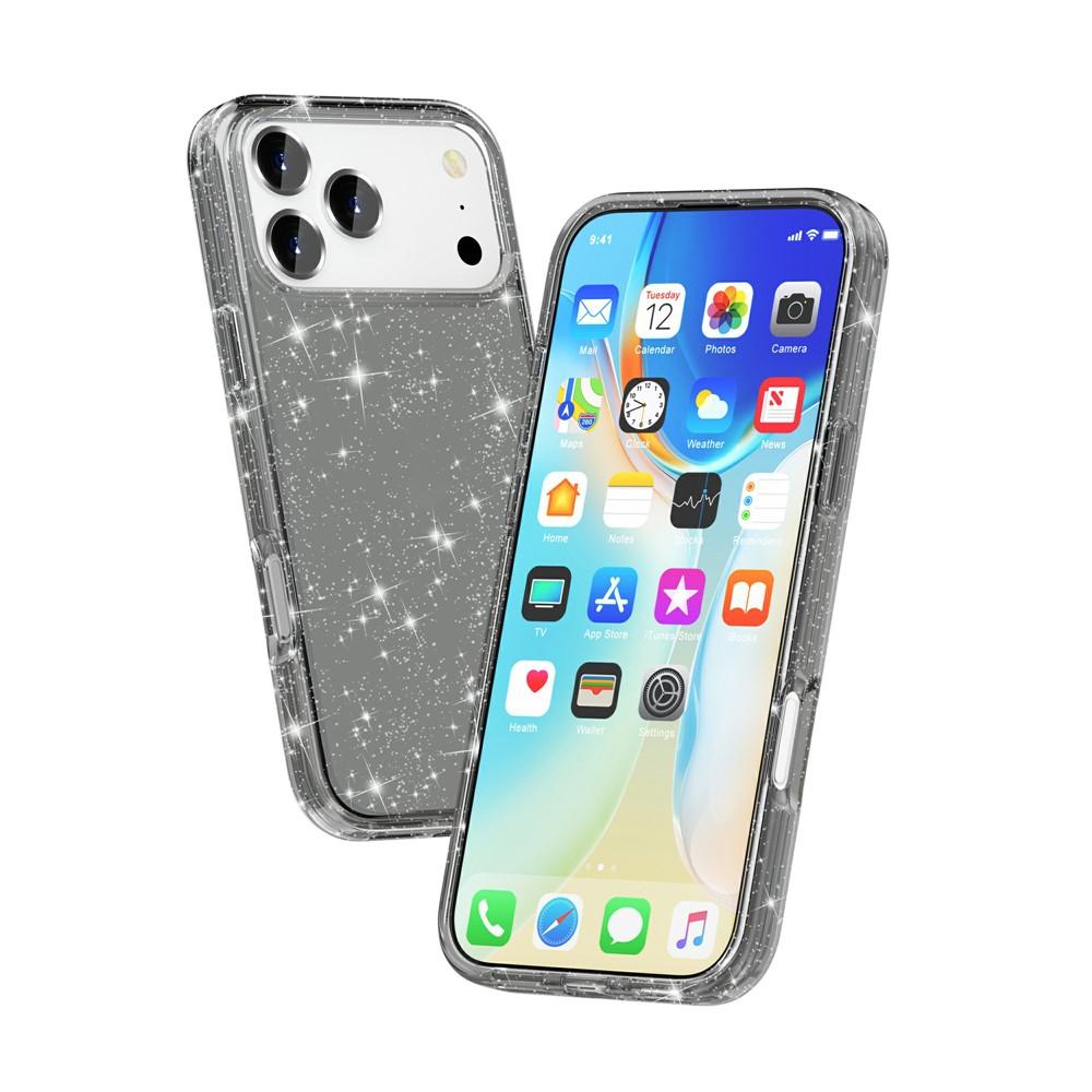 Billede af iPhone 17 Pro cover med glitrende pulver - sort