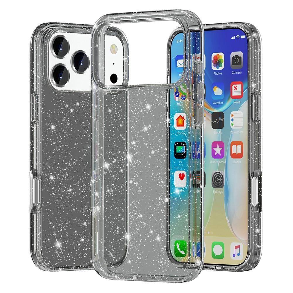 Billede af iPhone 17 Pro cover med glitrende pulver - sort