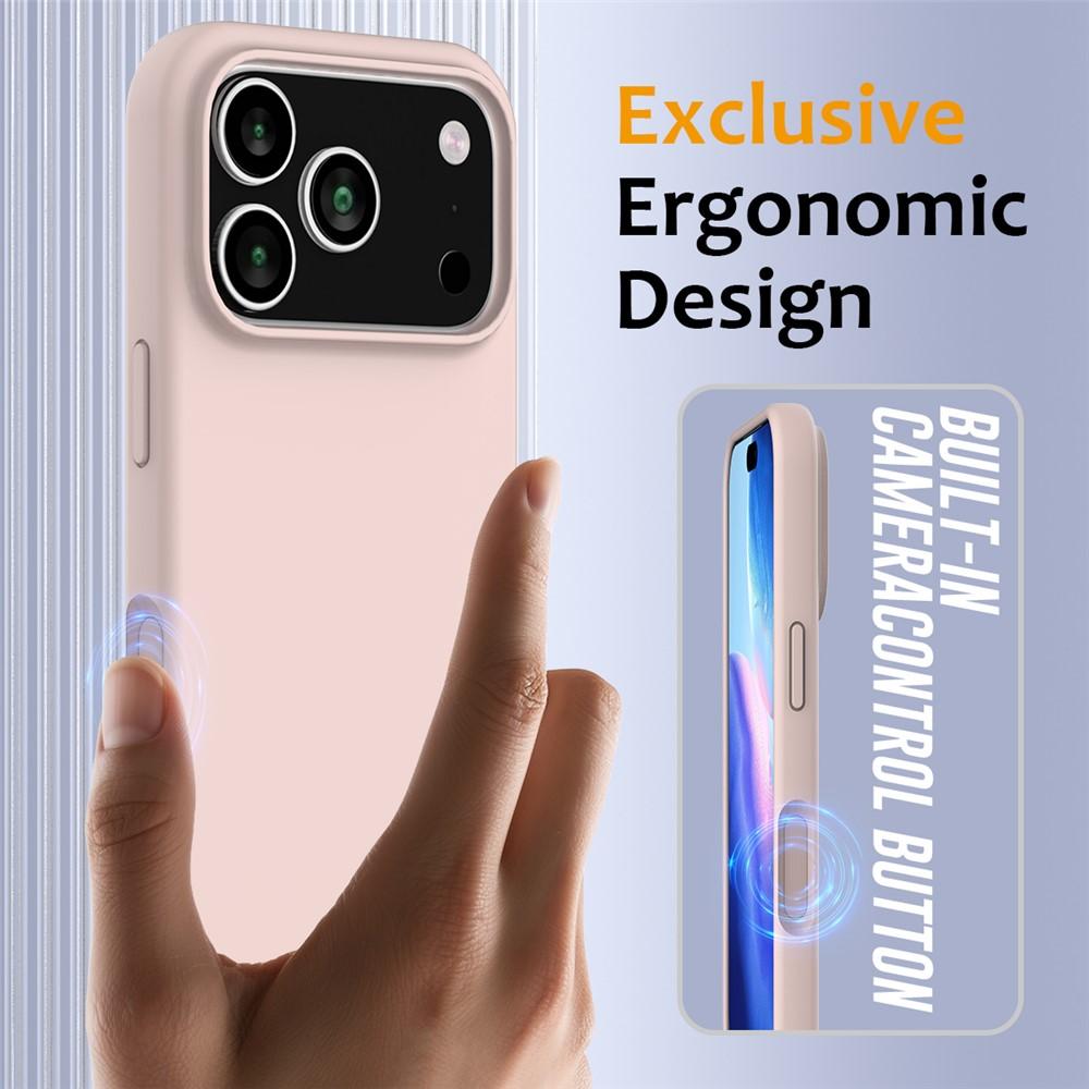 Bild von Für iPhone 17 Pro Hülle, kompatibel mit MagSafe, stoßfestes flüssiges Silikon-Handyhülle - Rosa