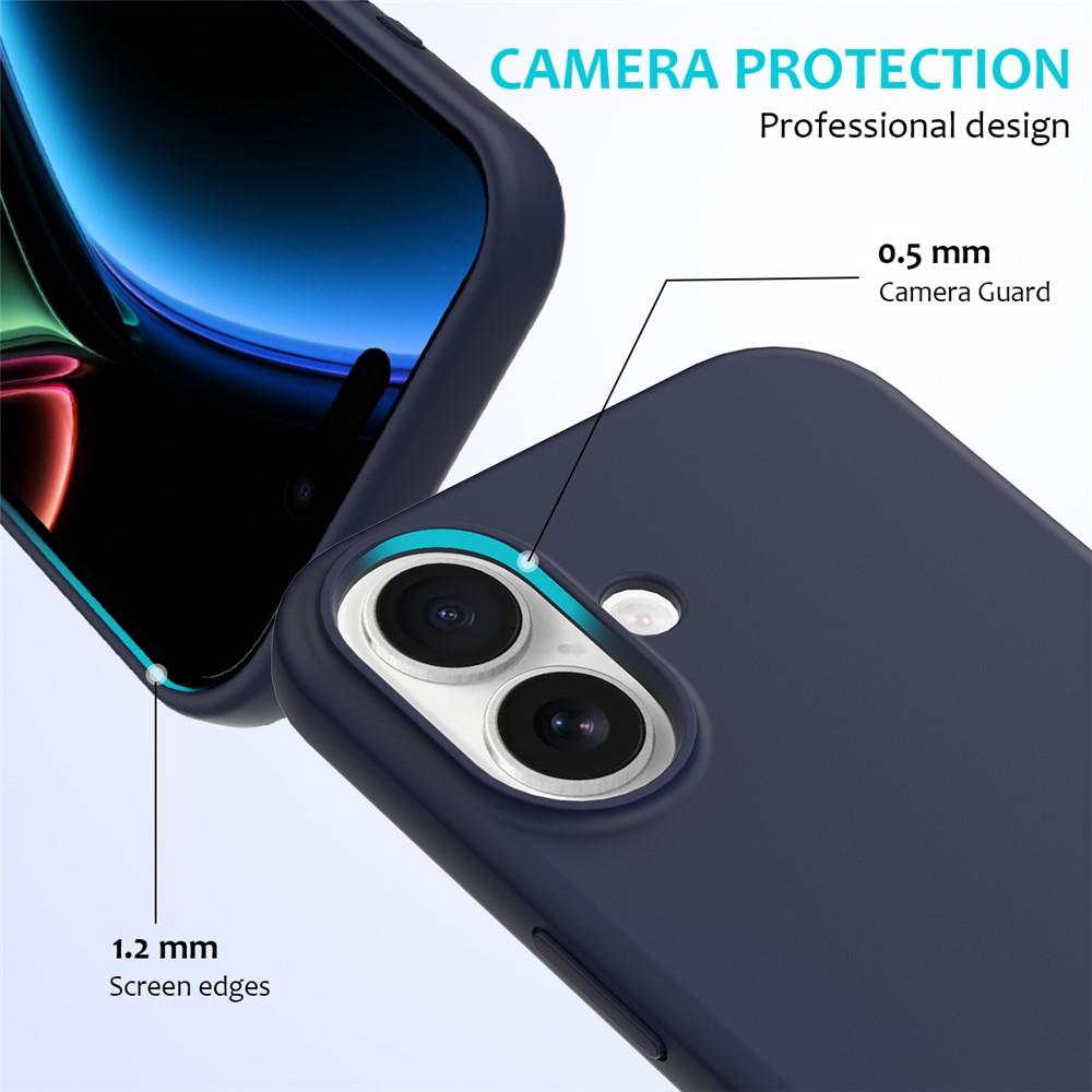 Kuva:  iPhone 17 kuori nestemäisestä silikonista - keskiyön sininen