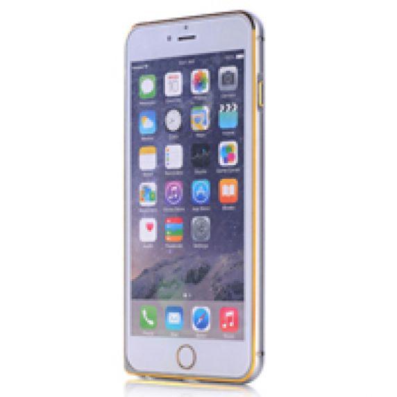 bild på iPhone 6 Plus Bumper Skal i Aluminium - Grå/Guld