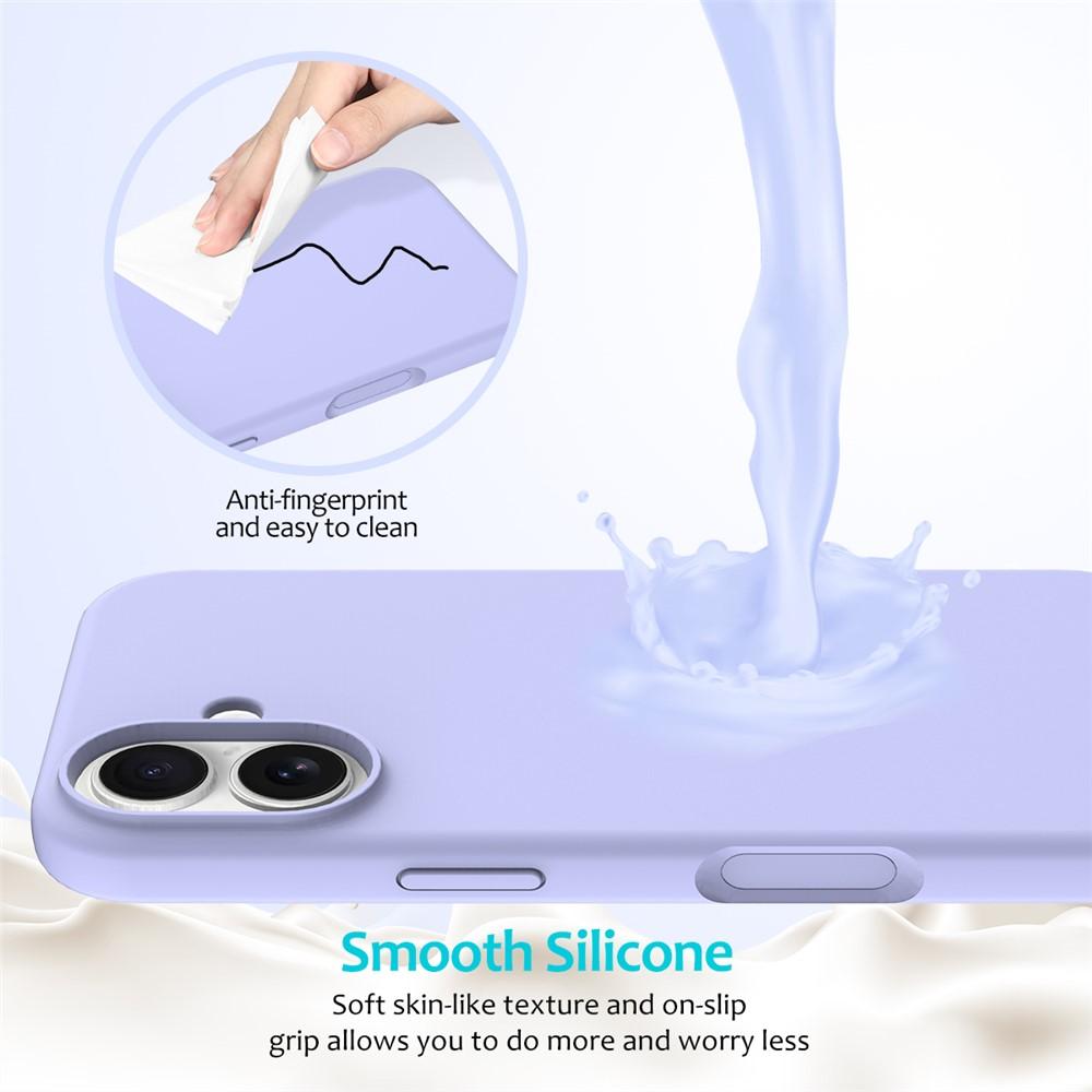 Billede af iPhone 17 Støddæmpende Silikonecover - Lilla