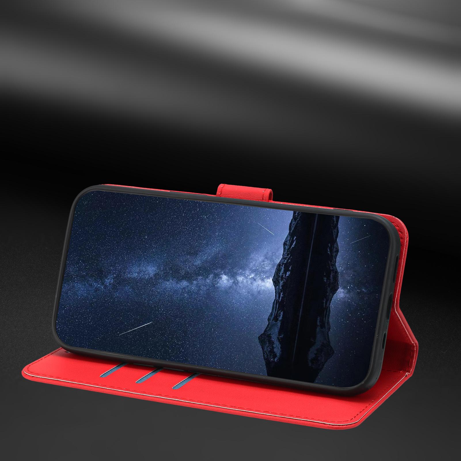 Billede af iPhone 17 Pro Max Læderetui Pung - Rød