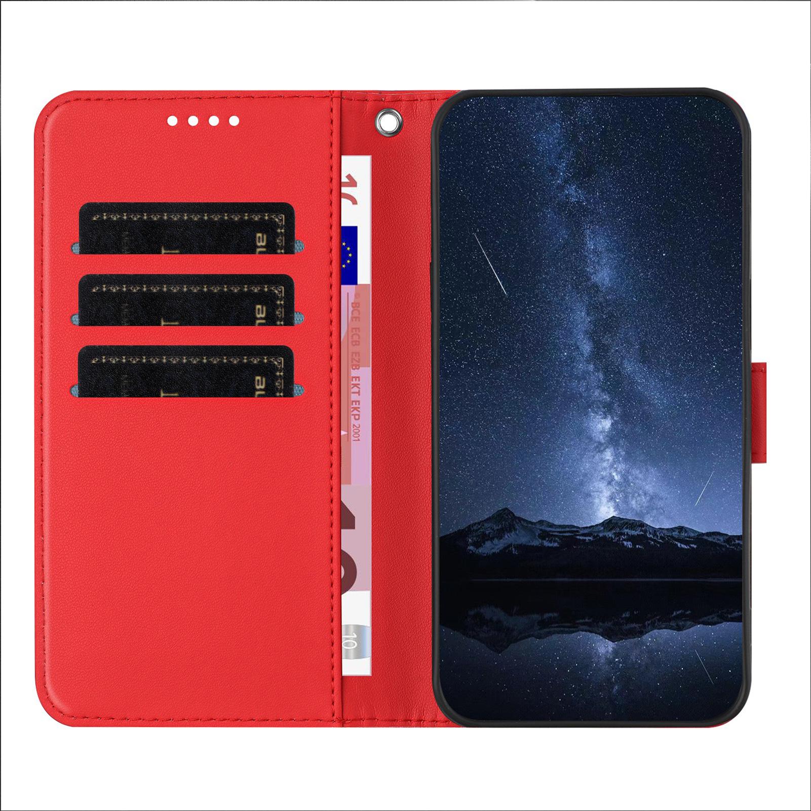 Billede af iPhone 17 Pro Max Læderetui Pung - Rød