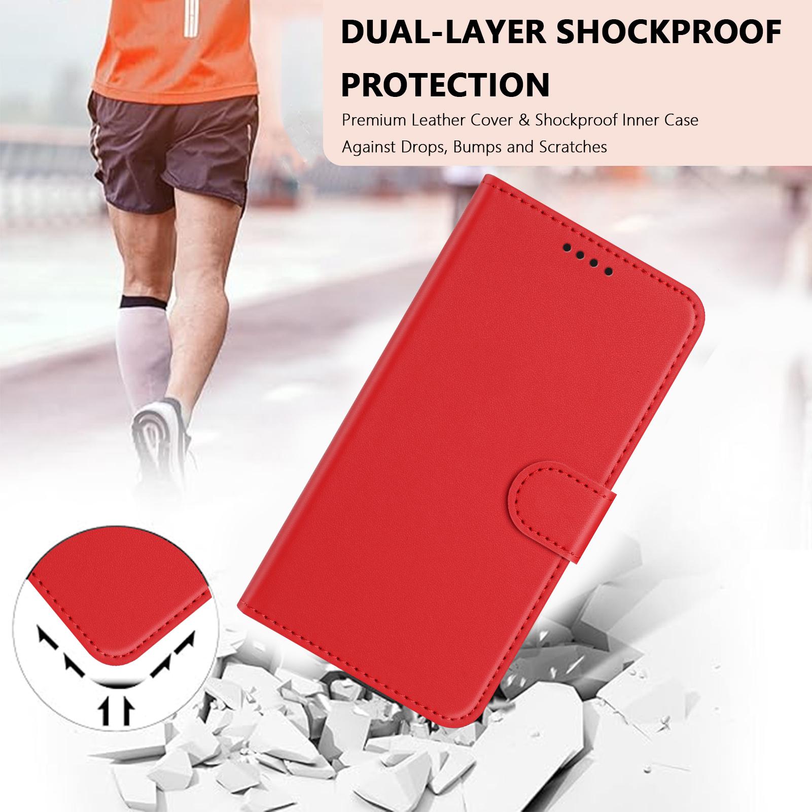 Billede af iPhone 17 Pro Max Læderetui Pung - Rød