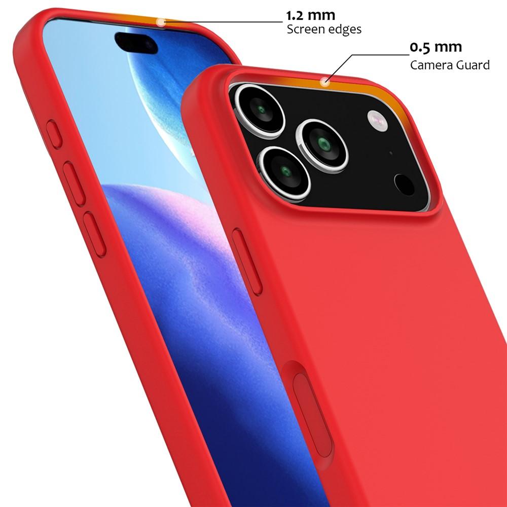 Bild von iPhone 17 Pro Hülle mit MagSafe, rotes Silikon