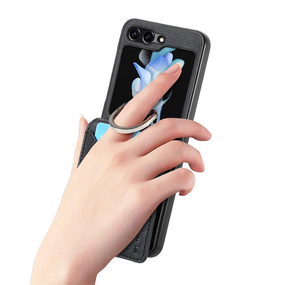 Kuva:  Samsung Galaxy Z Flip7/6 5G -suojakuori korttipaikalla - Musta