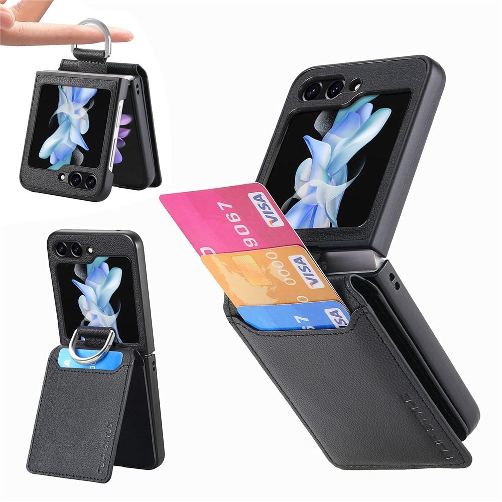 Kuva:  Samsung Galaxy Z Flip7/6 5G -suojakuori korttipaikalla - Musta