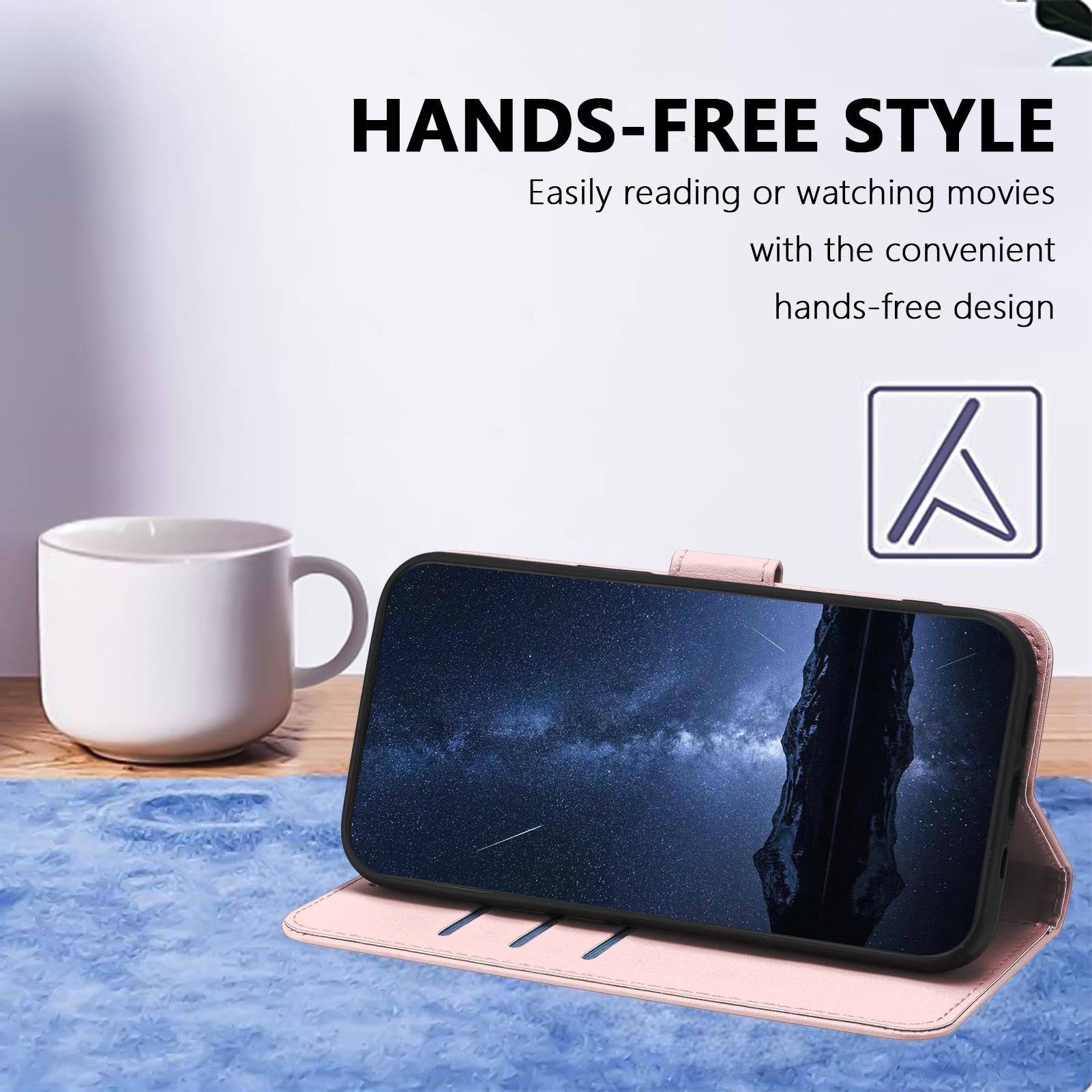 Billede af iPhone 17 Pro Læderetui Pung - Roséguld