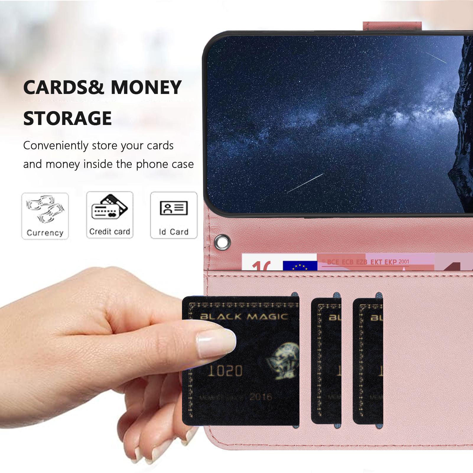 Billede af iPhone 17 Pro Læderetui Pung - Roséguld
