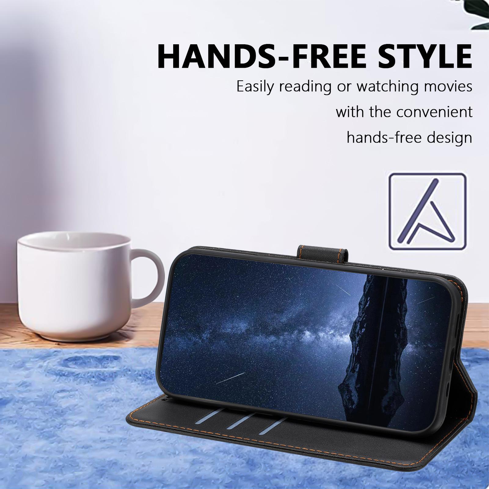 Billede af iPhone 17 Pro Max Læderetui Pung - Sort