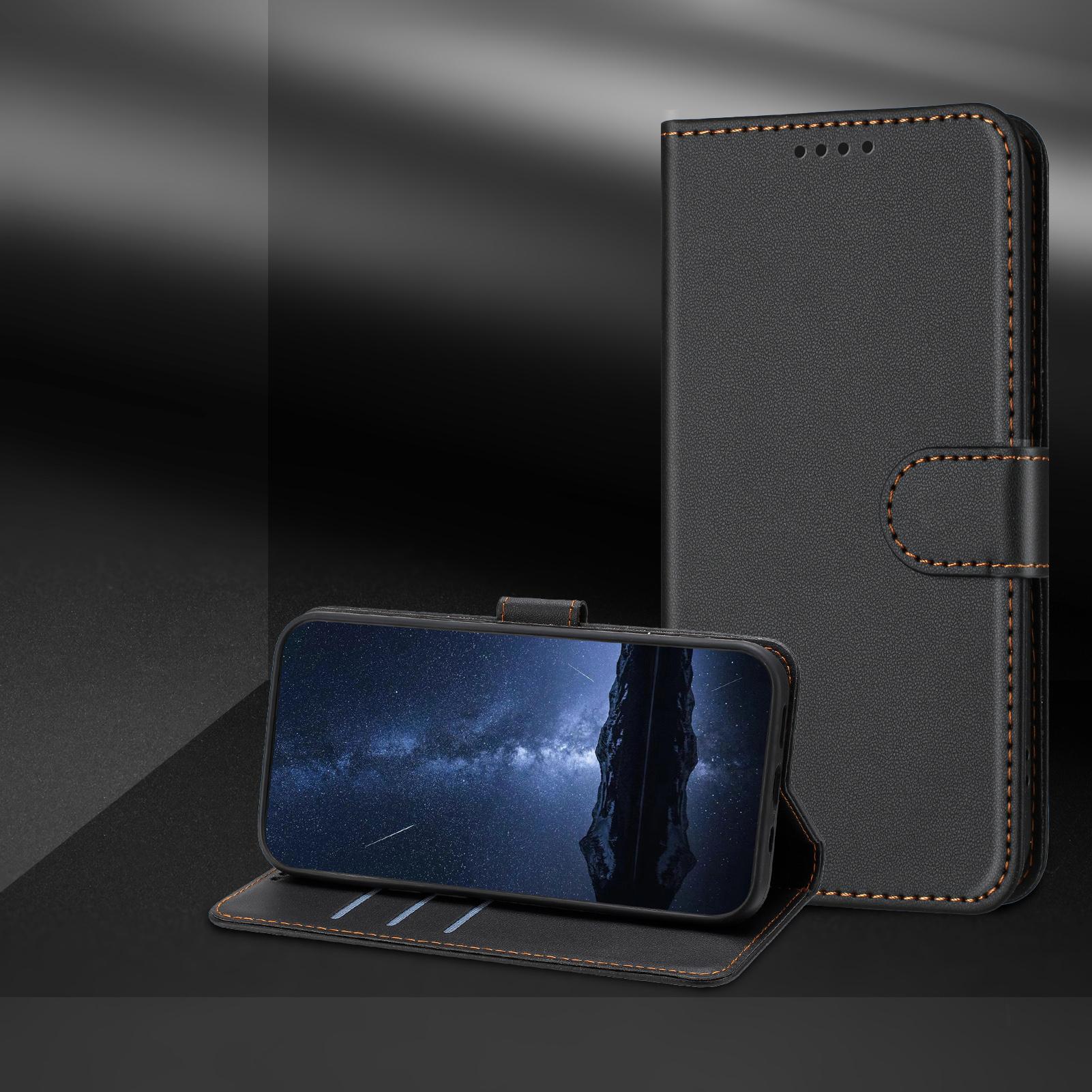 Billede af iPhone 17 Pro Læderpung Etui - Sort