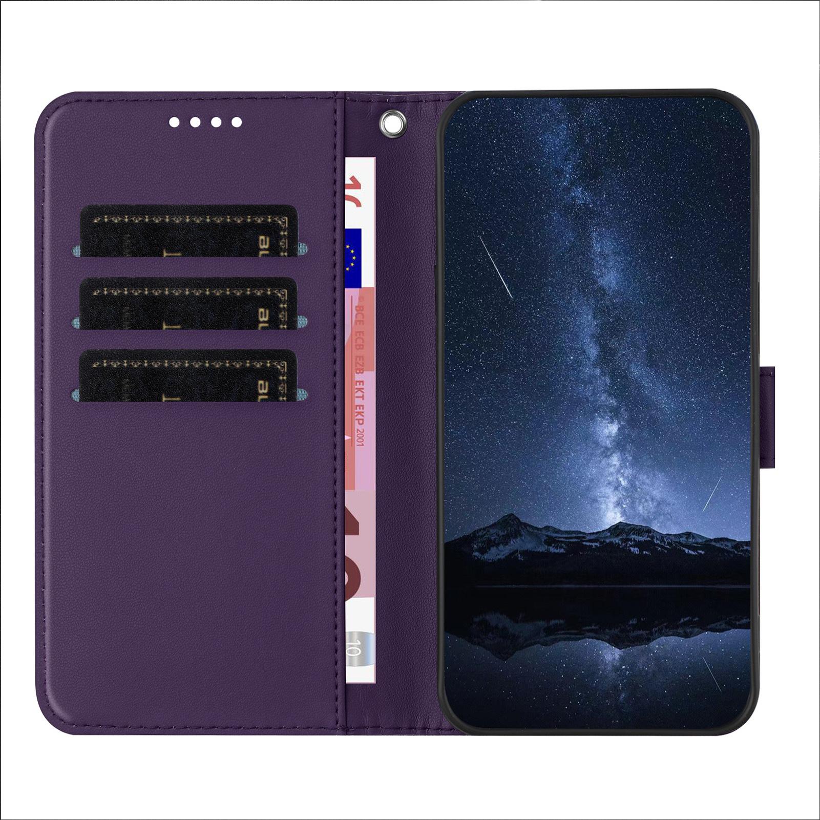 Bild von iPhone 17 Pro Max Lederhülle Geldbörse - Lila