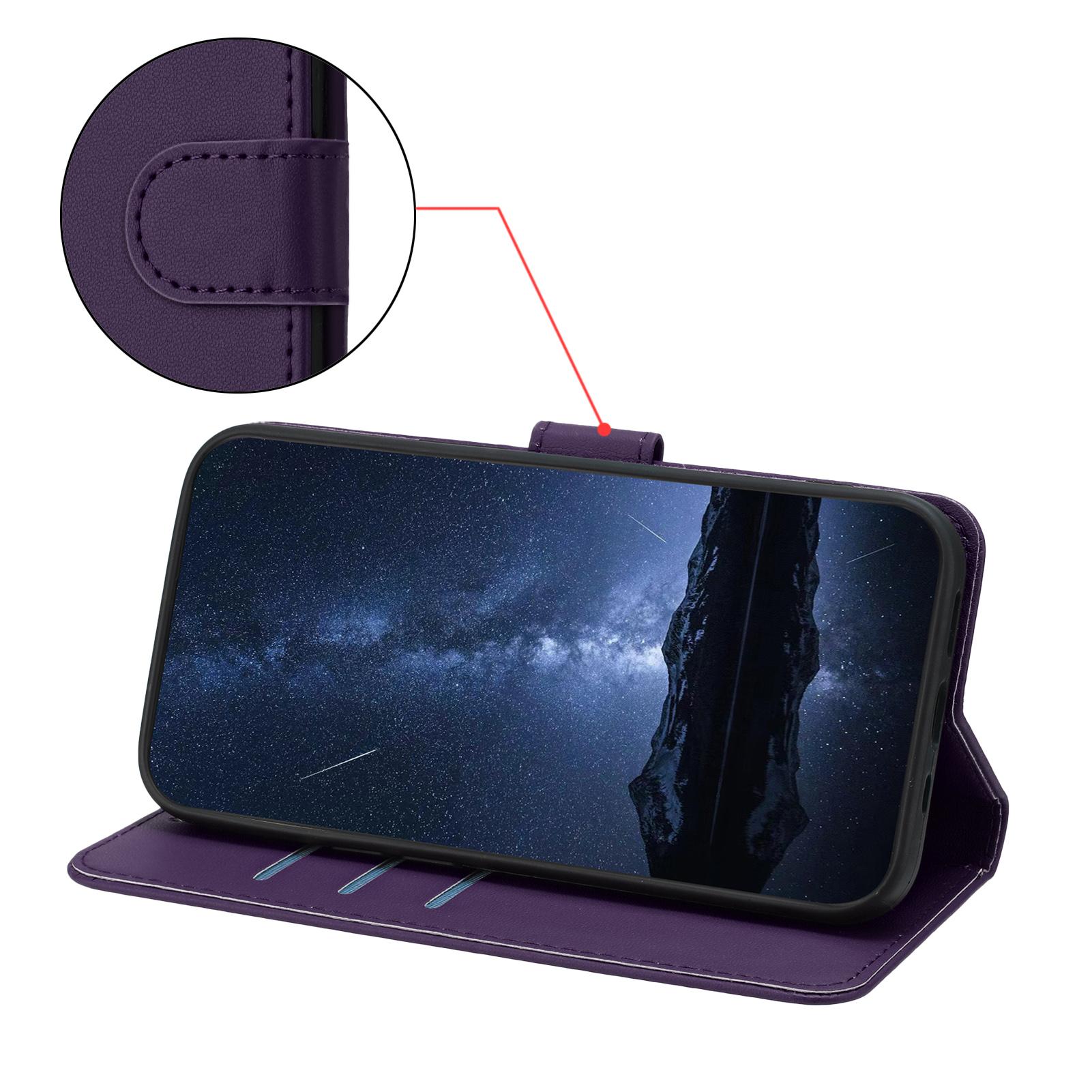 Bild von iPhone 17 Pro Max Lederhülle Geldbörse - Lila