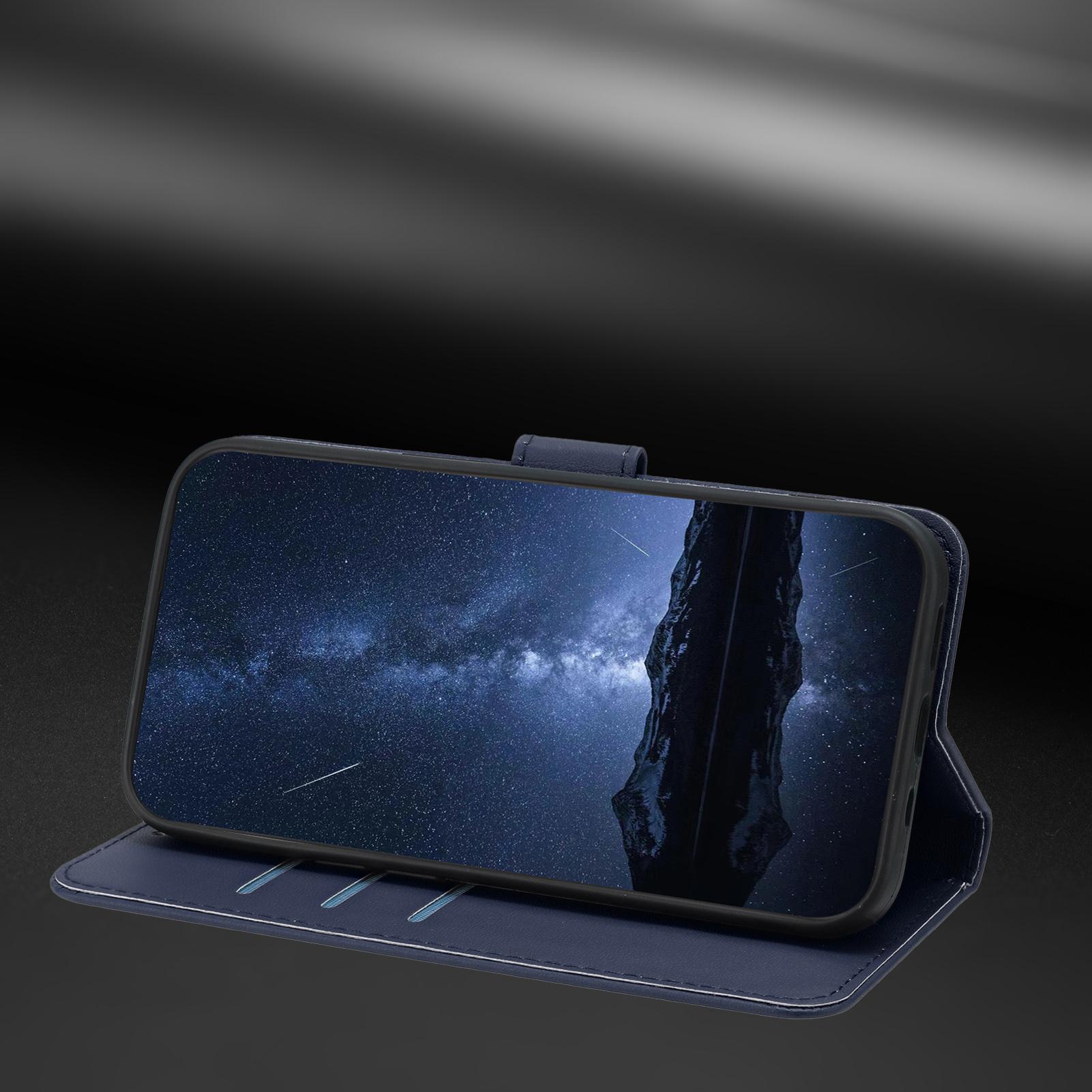 Bild von iPhone 17 Pro Max Lederhülle Geldbörse - Blau
