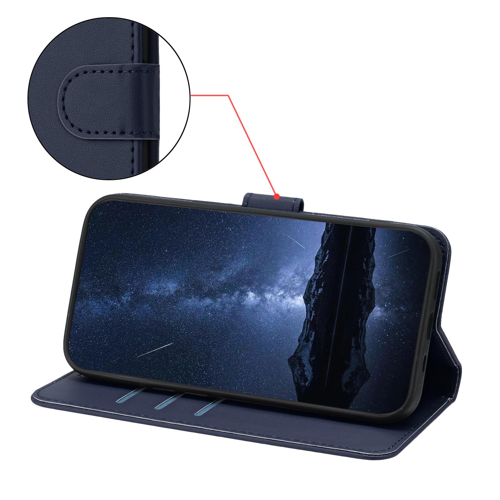 Bild von iPhone 17 Pro Max Lederhülle Geldbörse - Blau
