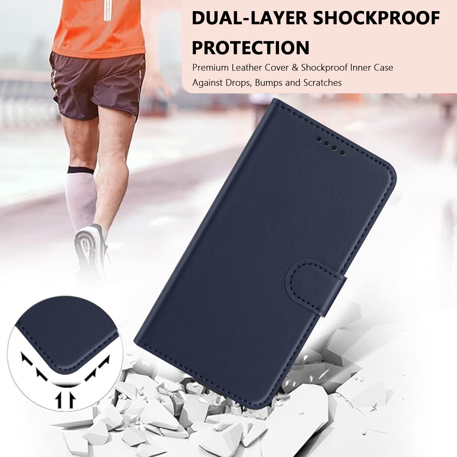 Bild von iPhone 17 Pro Max Lederhülle Geldbörse - Blau