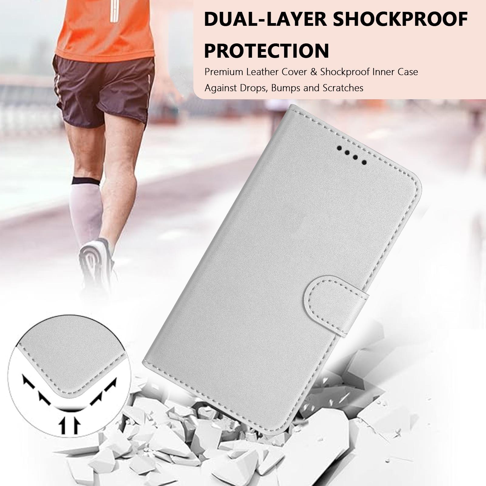 Bild von iPhone 17 Pro Max Lederhülle Geldbörse - Silber