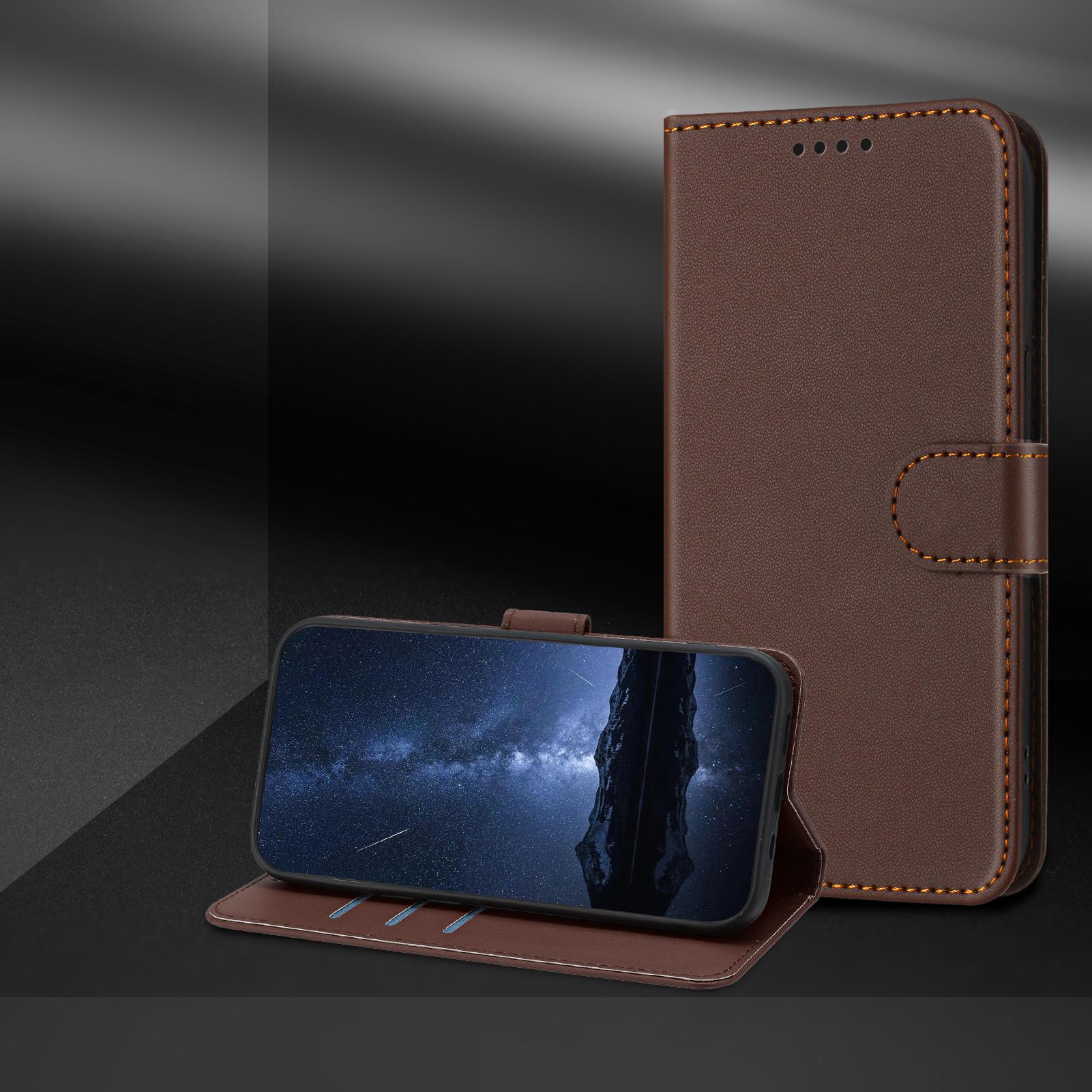 Afbeelding van iPhone 17 Pro Max Leren Hoesje Portemonnee - Bruin