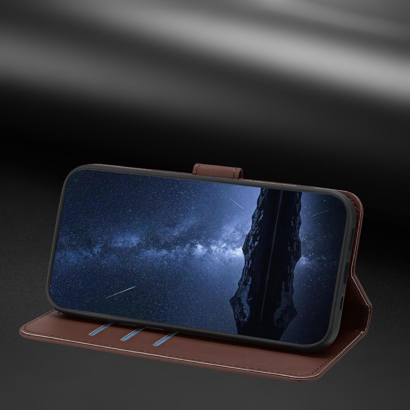 Afbeelding van iPhone 17 Pro Max Leren Hoesje Portemonnee - Bruin