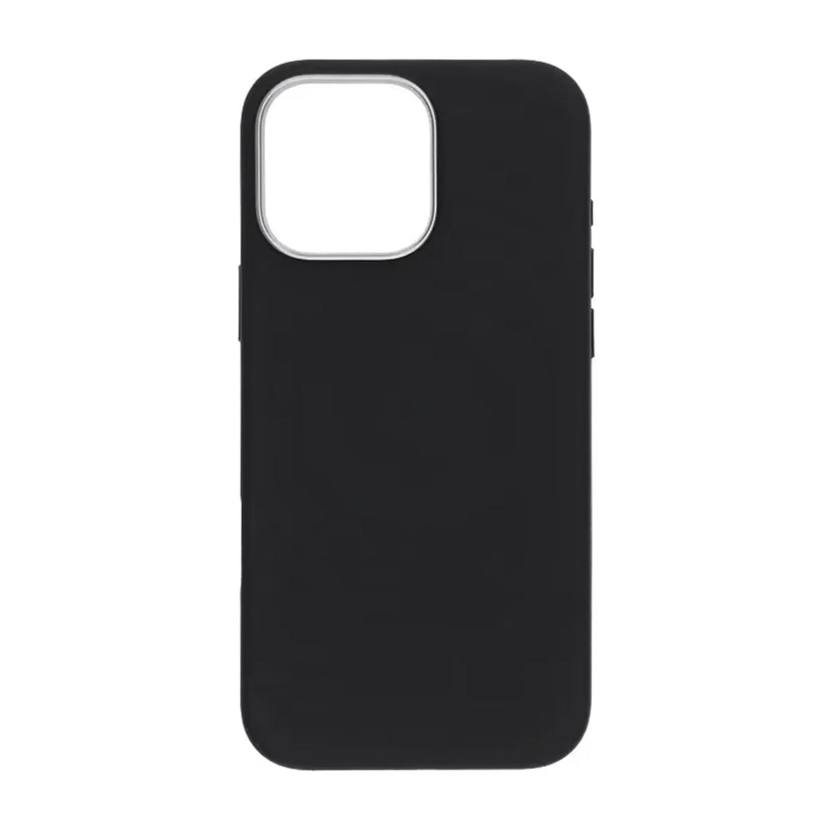 Bild von Handyhülle aus Silikon für iPhone 16 Pro Max - Schwarz mit Kameraschutz