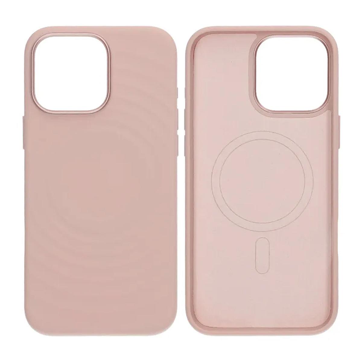 Bild von Handyhülle aus Silikon für iPhone 16 Pro Max - Rosa mit Kameraschutz