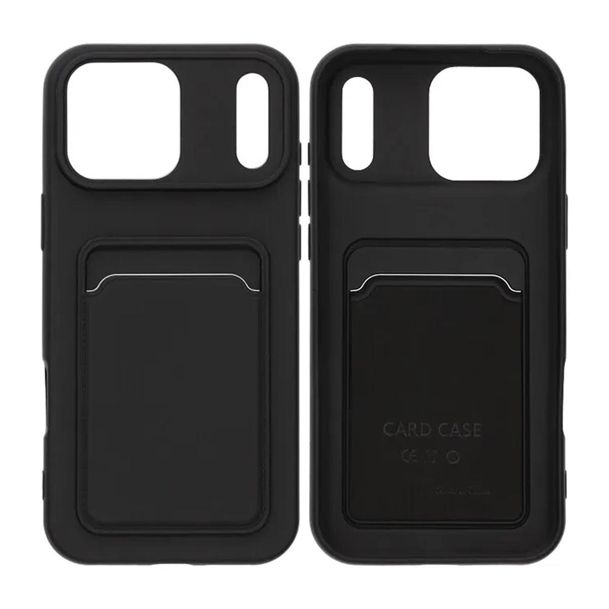 Bild von Silikon-Handyhülle mit Kartenhalter für iPhone 17 Pro Max - Schwarz