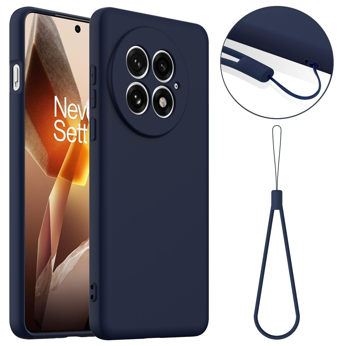 Bild på OnePlus 13 Silikonskal med rem MagSafe - Mörkblå