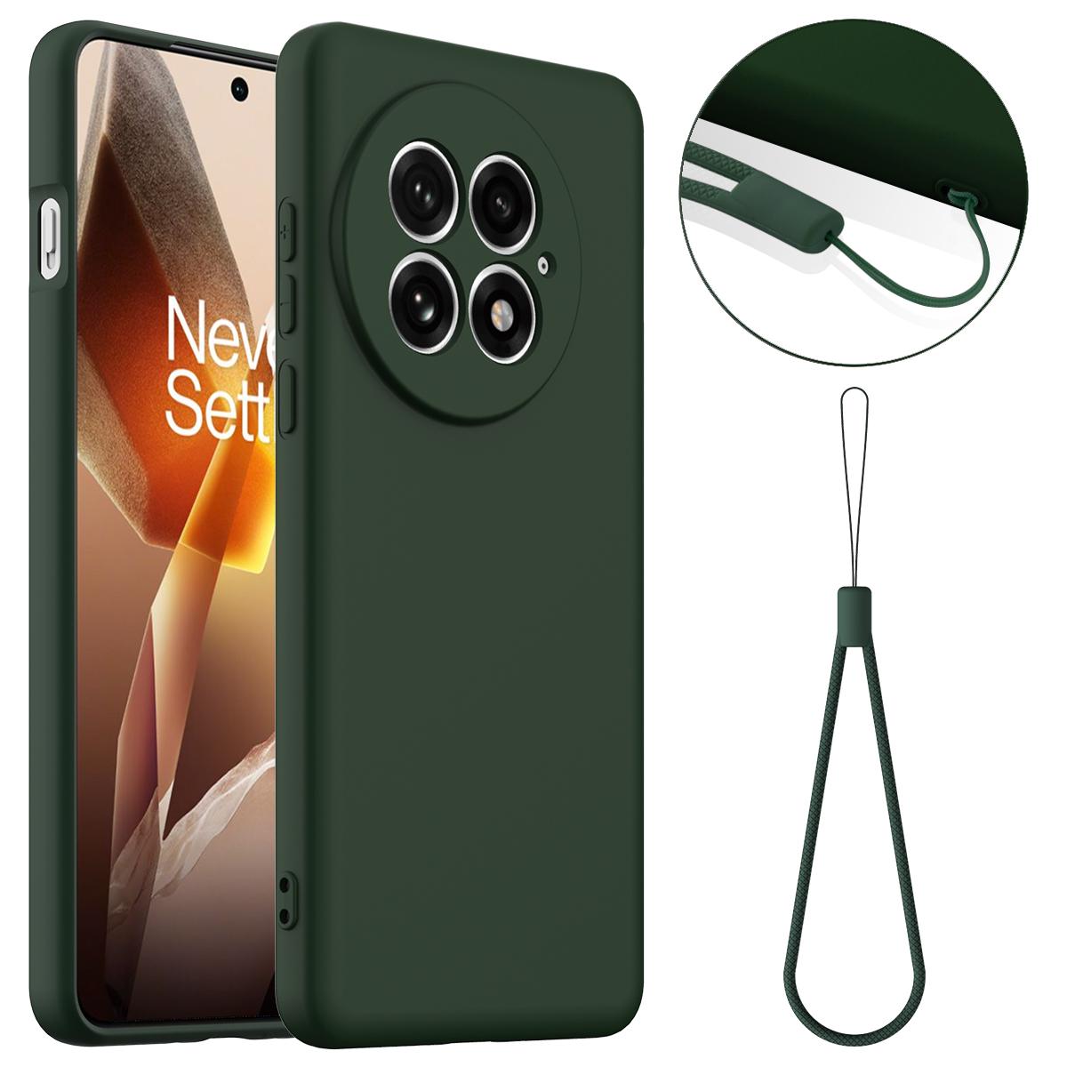 Bild på OnePlus 13 Silikonskal med rem MagSafe - Mörkgrön