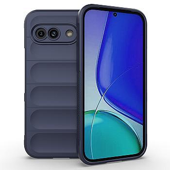 bild på Google Pixel 9a Stöttåligt Mjukt TPU Skal - Mörkbl