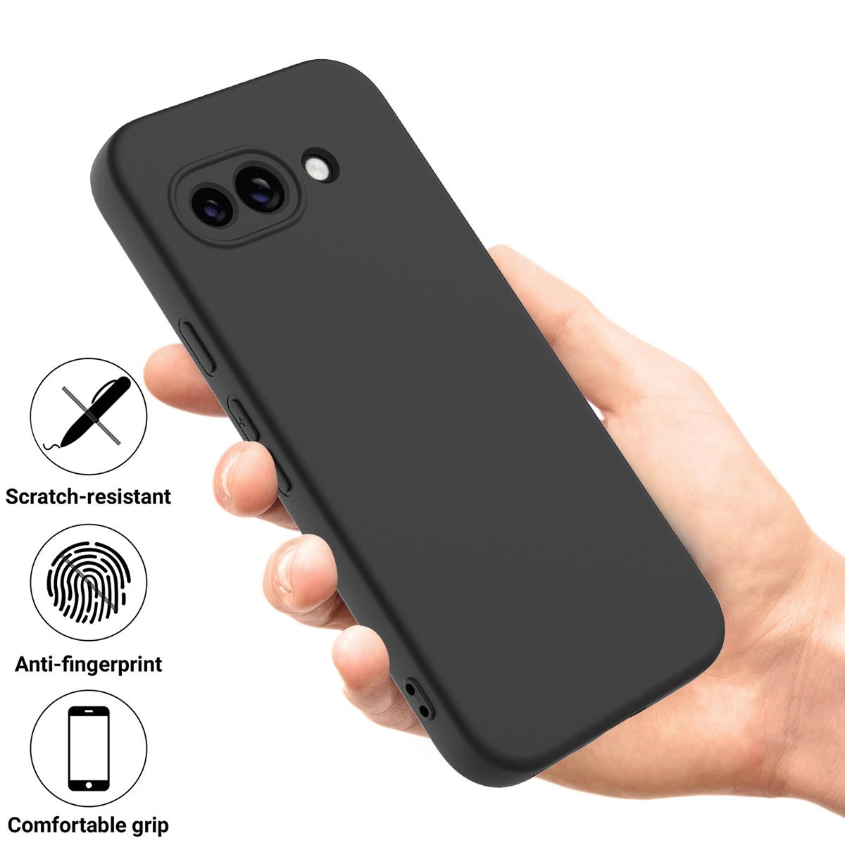 Bild på Google Pixel 9a Silikonskal med Handrem - Svart