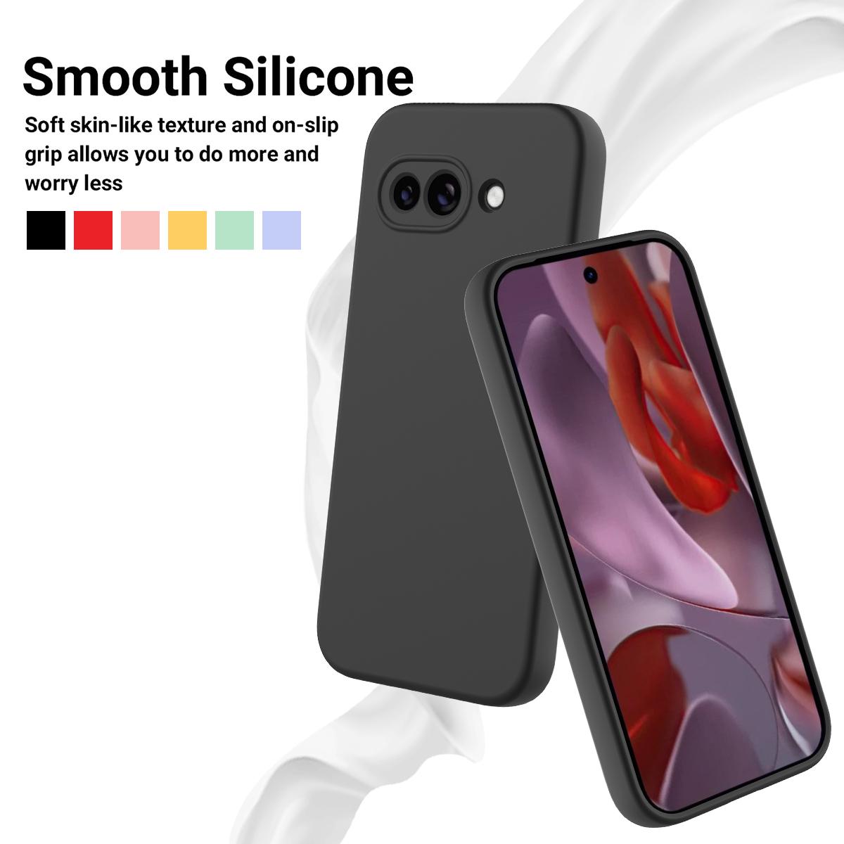 Bild på Google Pixel 9a Silikonskal med Handrem - Svart
