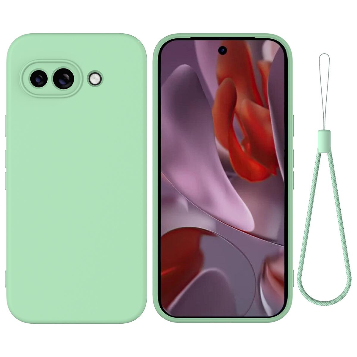 Bild på Google Pixel 9a Skal i Silikon med Handrem - Grön