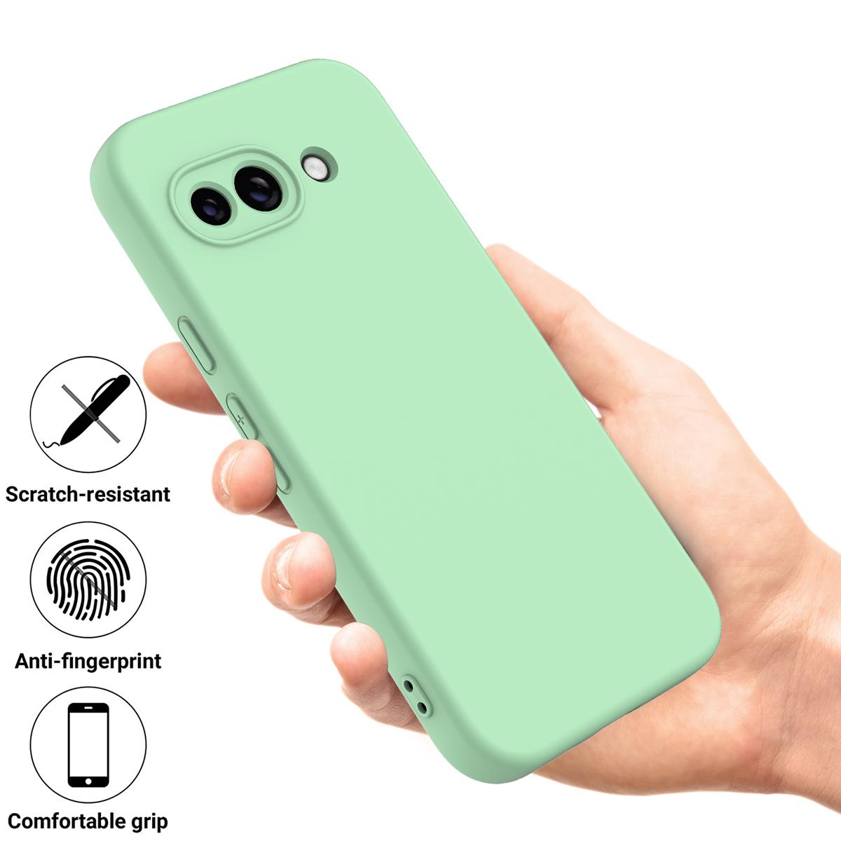 Bild på Google Pixel 9a Skal i Silikon med Handrem - Grön