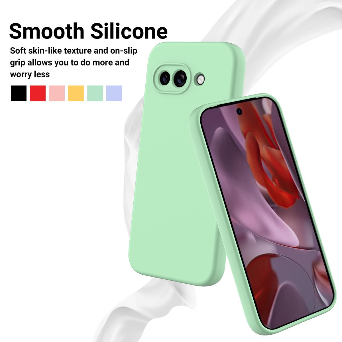 Bild på Google Pixel 9a Skal i Silikon med Handrem - Grön