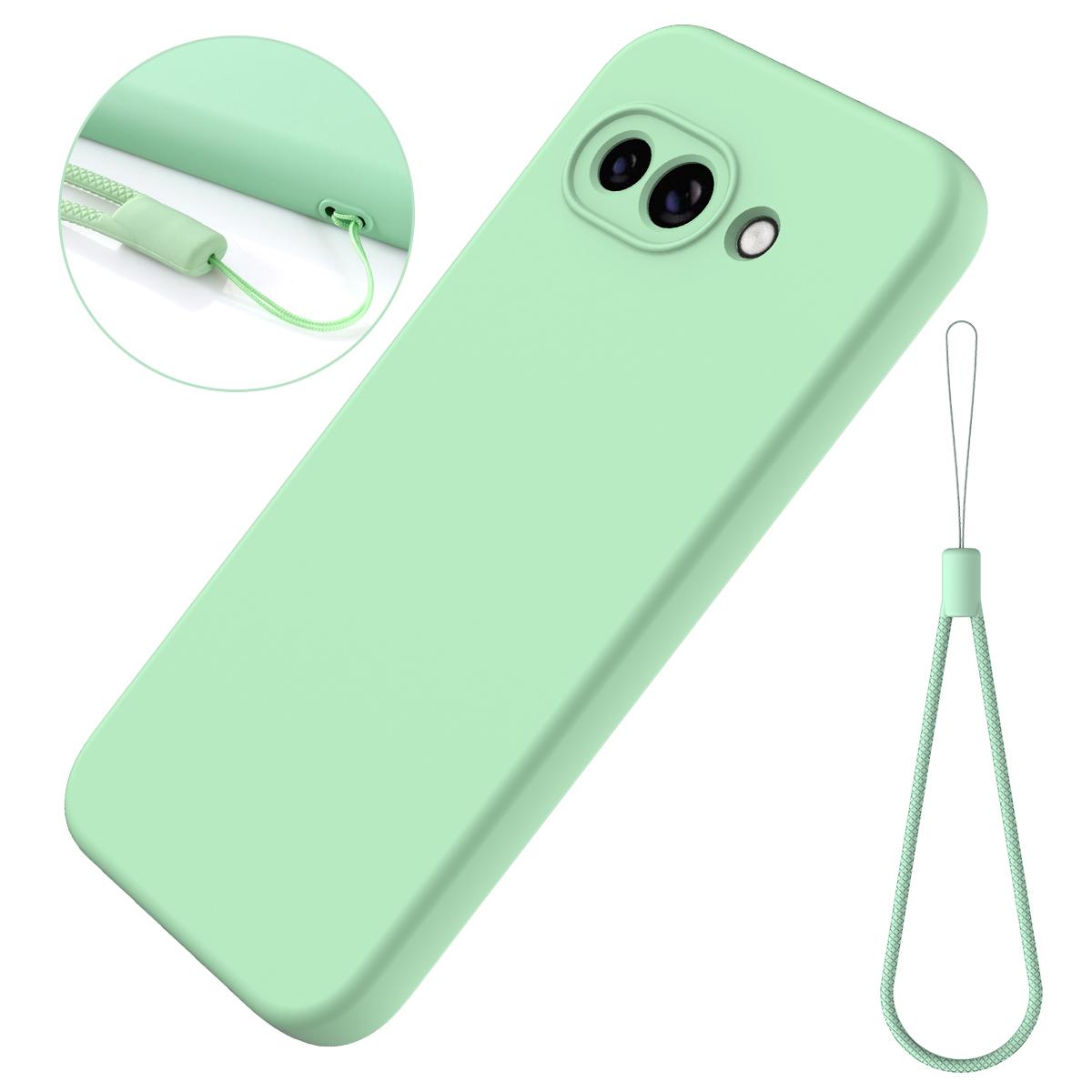 Bild på Google Pixel 9a Skal i Silikon med Handrem - Grön