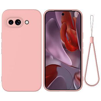 bild på Google Pixel 9a Silikonskal med Handrem - Rosa